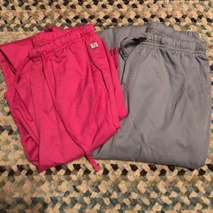 Cherokee flare leg drawstring scrub pants